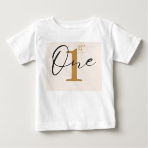 Bébé T-Shirt Minimaliste pour le 1er Anniversaire