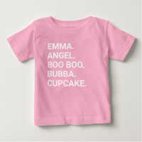 T-Shirt Personnalisé avec Surnom pour Bébés et Enf