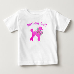 Bébé T-Shirt personnalisé pour fille avec un Poodle Ros