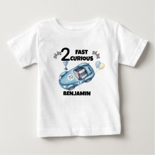 Bébé T-Shirt Personnalisé pour Garçon de 2 ans Voiture