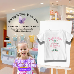 Bébé T-shirt personnalisé pour le 1er jour de la Saint-