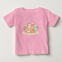 T-shirt pour enfants avec des amis canards mignons