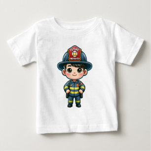 Bébé T-shirt pour enfants futurs pompiers - Dessin anim