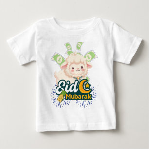 Bébé T-shirt pour enfants mouton couleur Eid Mubarak -