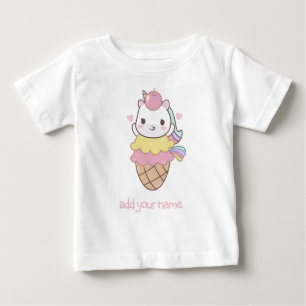 BÉBÉ T-SHIRT POUR ENFANTS : UNICORN + CÔNE À CRÈME G