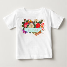T-shirt POUR FILLES BÉBÉS do-it-yourself NOM FLEUR