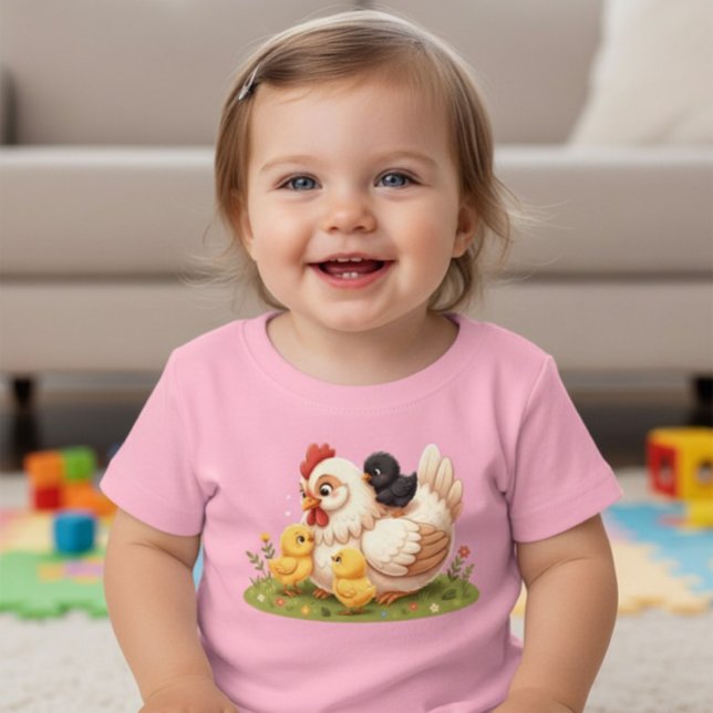 Bébé T-shirt pour tout-petit représentant une ferme ave (Créateur téléchargé)