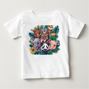 Bébé T-shirt pour tout-petit sur le thème de la jungle 