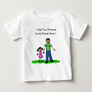 Bébé T-shirt sur mesure pour père et fille de famille