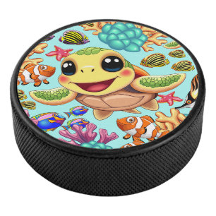 Bébé Tortue de Mer Heureux et Mignon Personnage