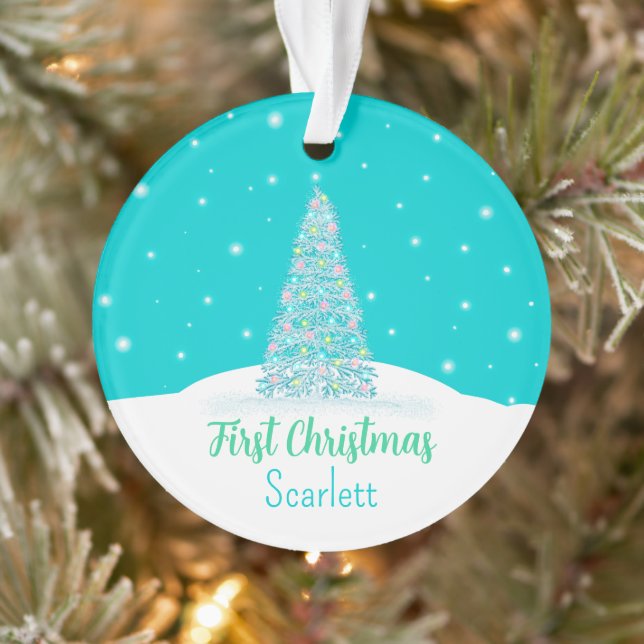 Bébé Turquoise clair premier arbre de Noël (Arbre)