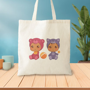 Bébé Twins Ours Chat Sac fourre-tout en combinaiso