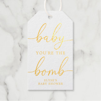 Bébé Vous êtes La Bombe Gold Foil Favor étiquette