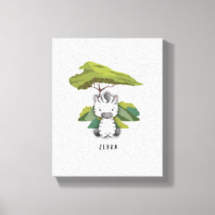 Bébé Zebra Safari toile Imprimer