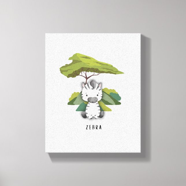 Bébé Zebra Safari toile Imprimer (Recto)