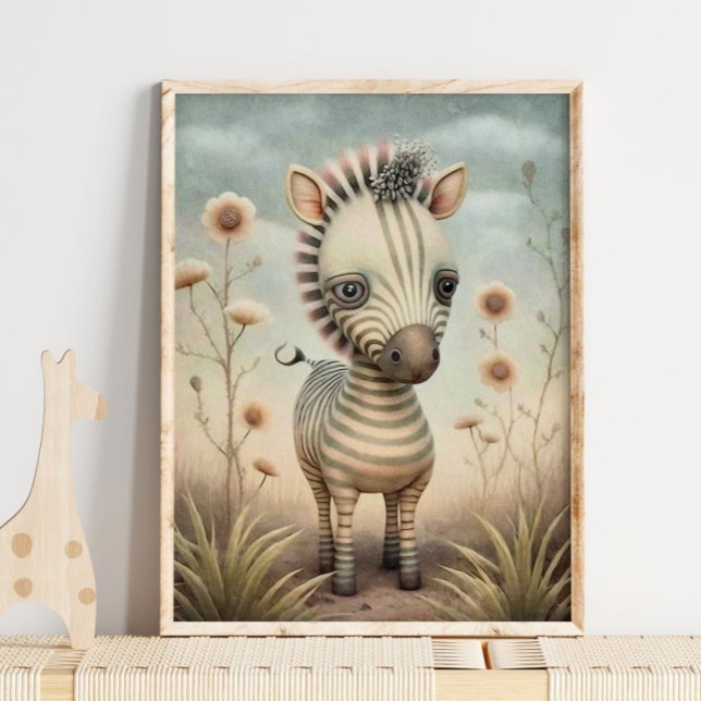 Bébé Zèbre Animal Africain | Impression Murale Zèb (Créateur téléchargé)