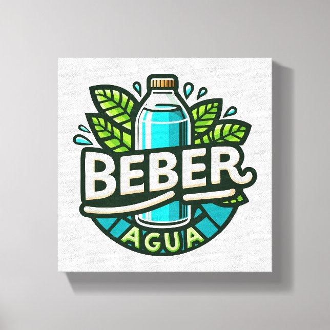 Beber agua canvas print (Front)