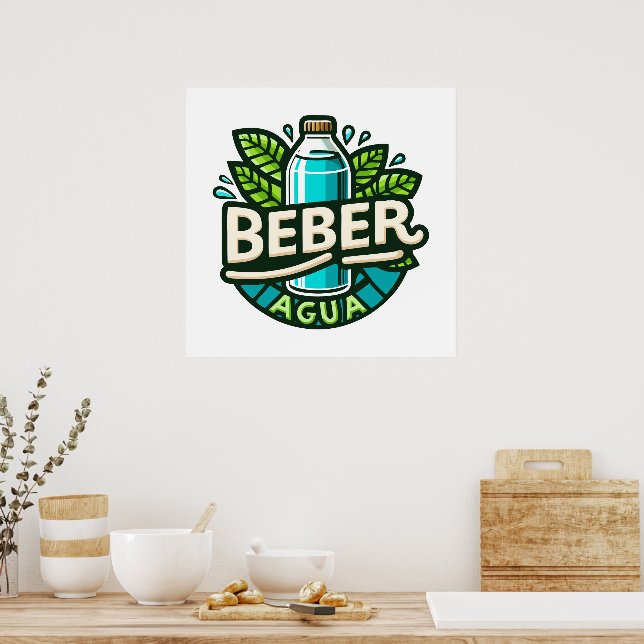 Beber agua poster (Kitchen)
