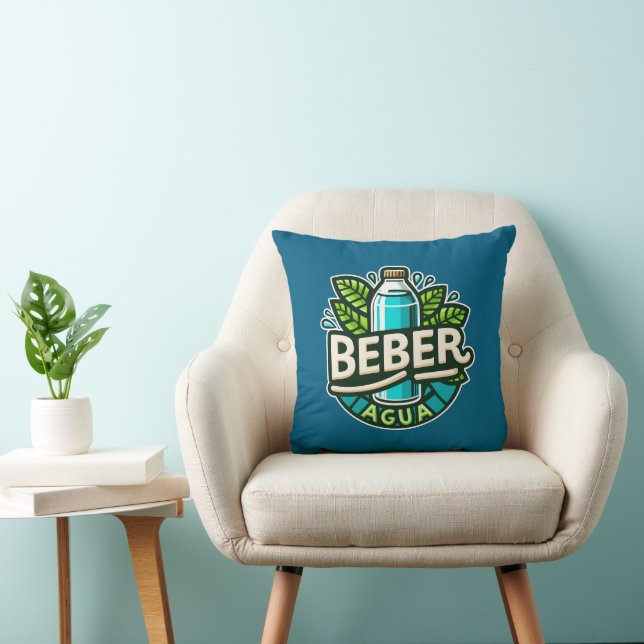 Beber agua throw pillow (Chair)