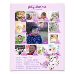 BÉBÉS 1ère année PHOTO COLLAGE 8x12 $5 ou moins!