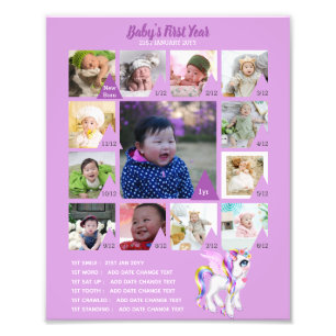 BÉBÉS 1ère année PHOTO COLLAGE 8x12 $5 ou moins!