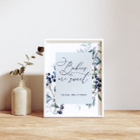 Bébés Baby shower bleuet sont doux Poster