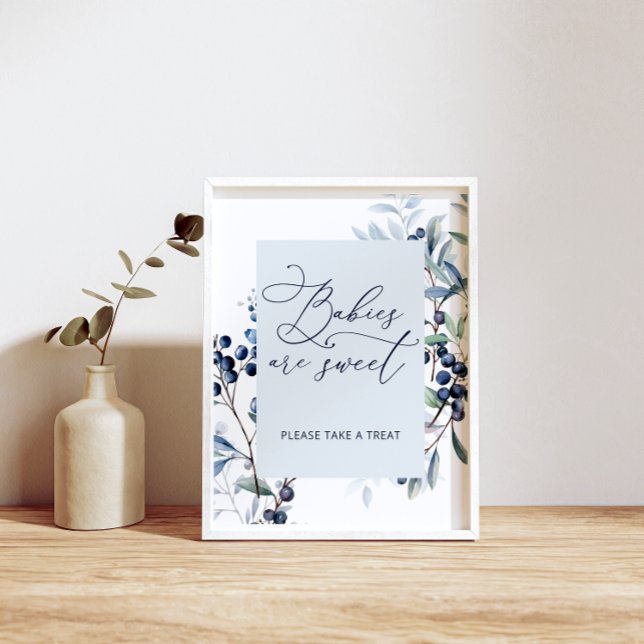 Bébés Baby shower bleuet sont doux Poster (Créateur téléchargé)