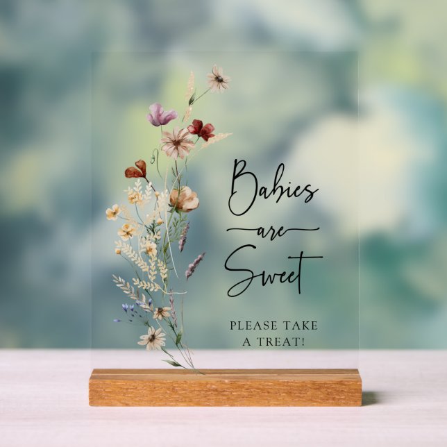 Bébés Boho Sont un Panneau en Acrylique Sucré (Neutre)