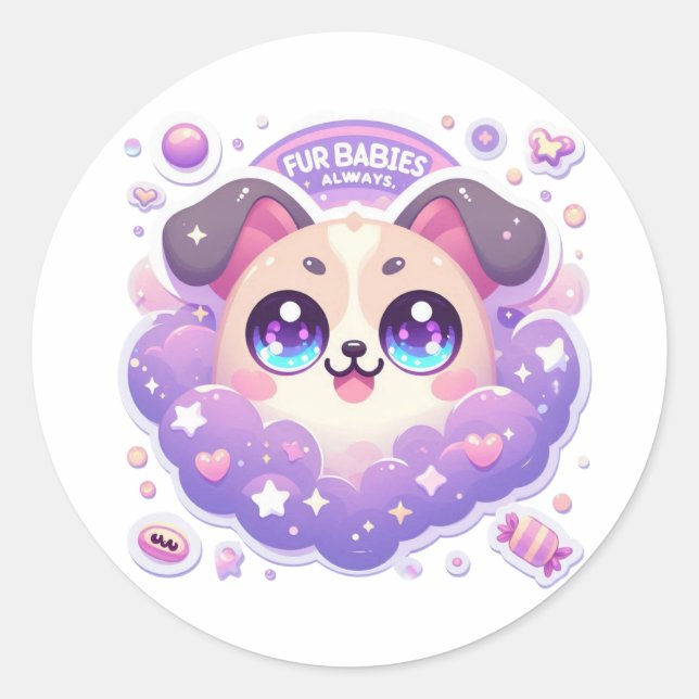 Bébés de fourrure toujours mignon Kawaii Sticker d (Devant)