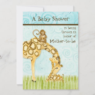 Bébés de la jungle, Invitation Baby shower de la g