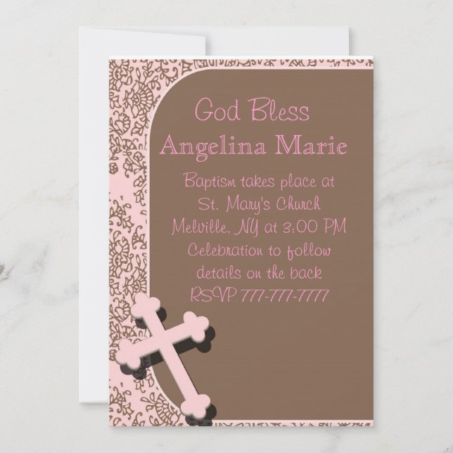 Bébés Invitations au baptême/baptême (Devant)