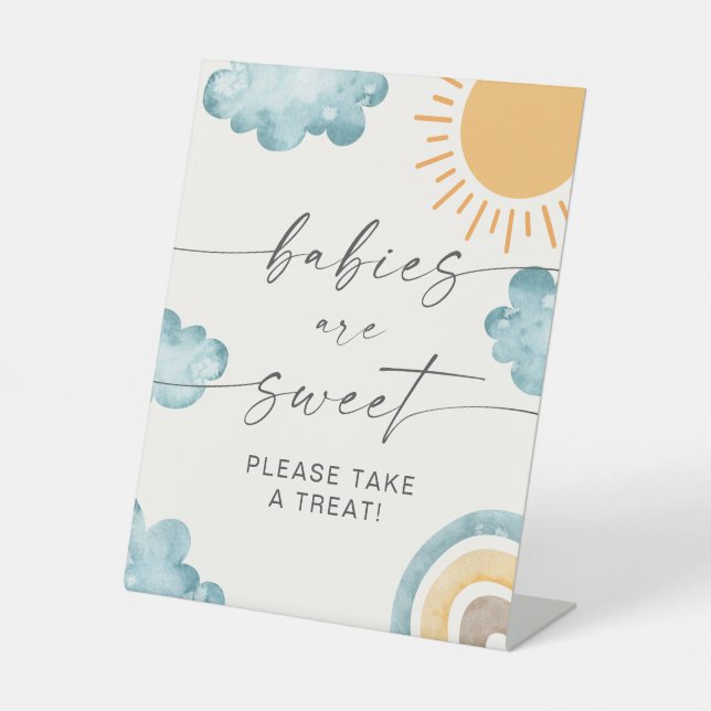 Bébés sont Baby shower doux Signe soleil (Recto)