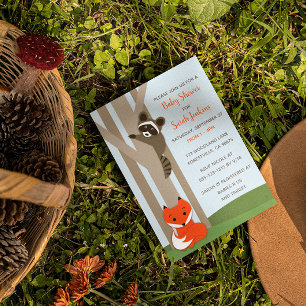 Bébés Woodland Grande Invitation Baby shower