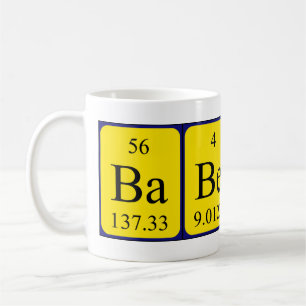 Bébette nom de table périodique tasse