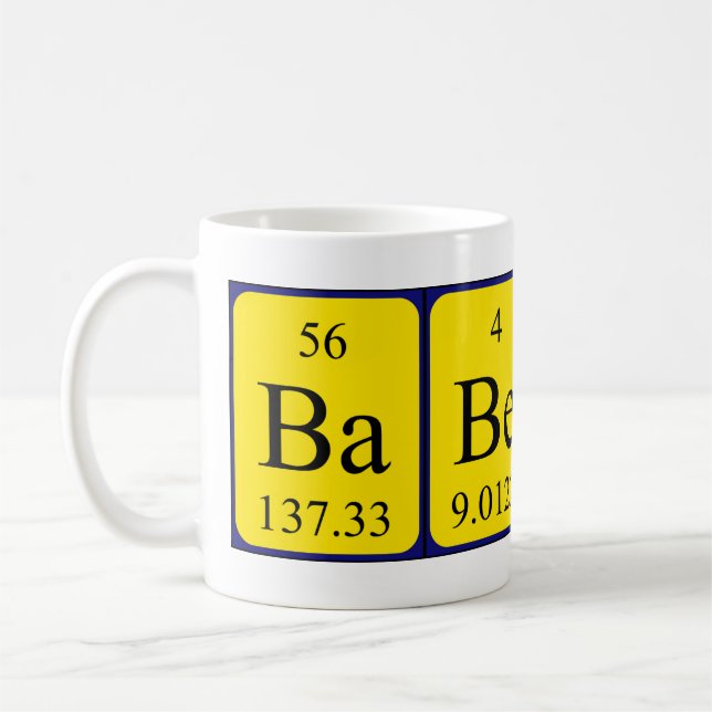 Bébette nom de table périodique tasse (Gauche)