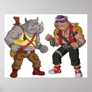 Bebop Rocksteady  Funny big print