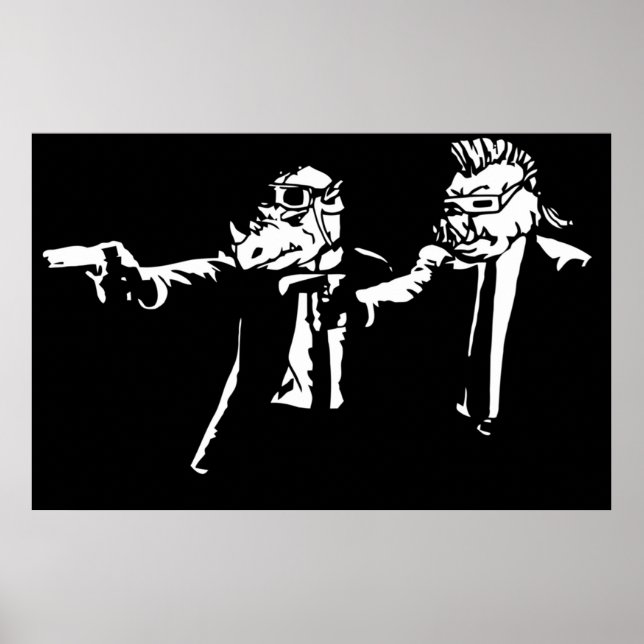 Bebop Rocksteady  Thug life  Pfiction mashup Poster (Front)
