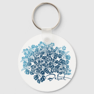 Bebot - Hibiscus - Blue Keychain