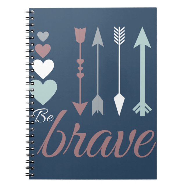 BeBrave Carnet avec flèches et coeurs (Devant)