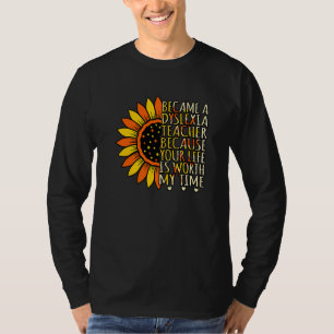 Became A Dyslexia Teacher Silver Ribbon Awareness T-Shirt