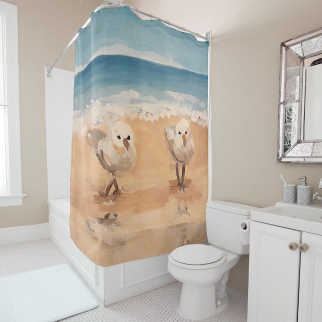 Bécasseaux de sable près du rideau de douche Sea S (En situation)
