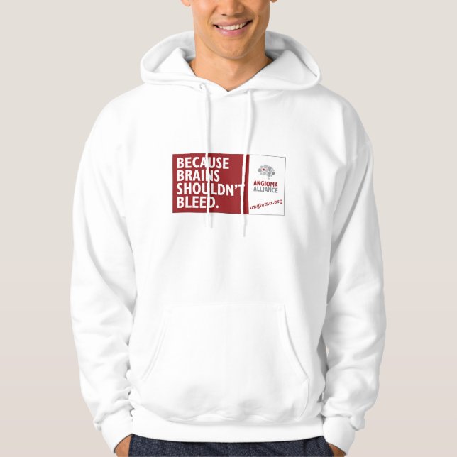 Because Brains Shouldn't Bleedᵀᴹ Men's Hoodie (Front)