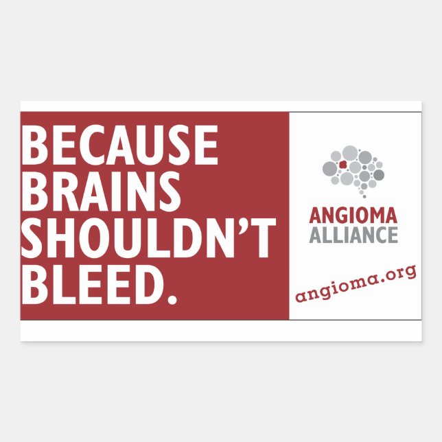 Because Brains Shouldn't Bleed Sticker (Front)