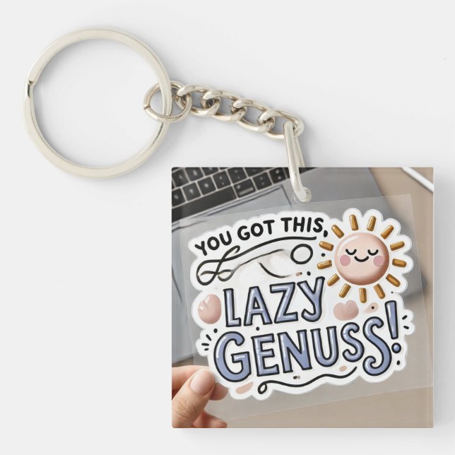 Because Even Geniuses Need a Nap 😴✨ Keychain (Front)