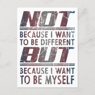 because i want to be myself - Transgender Pride   Postcard