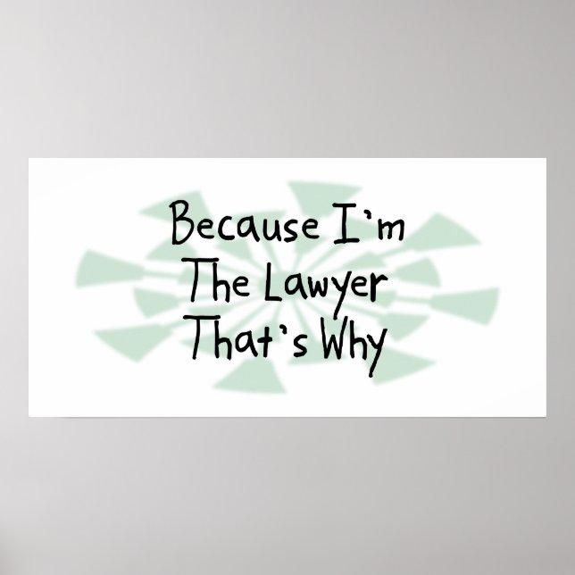 Because I'm the Lawyer Poster (Front)