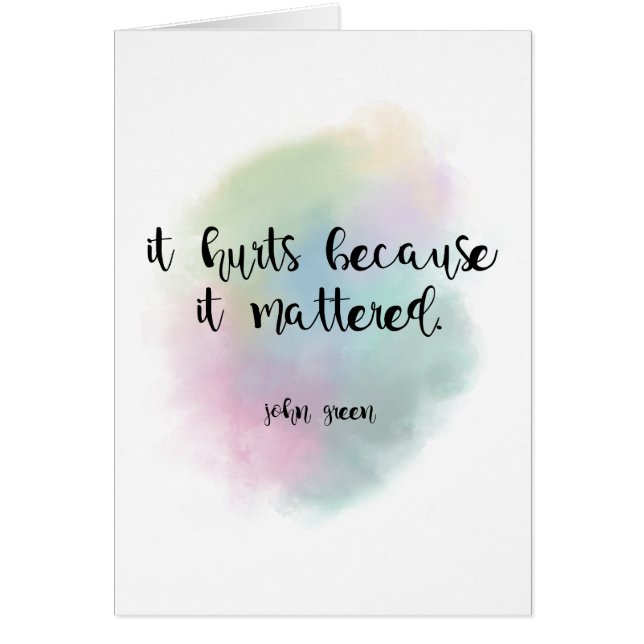 Because It Mattered (Front)