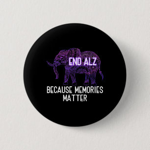 Because Memories Problem Elephant Heimer 2 Inch Round Button