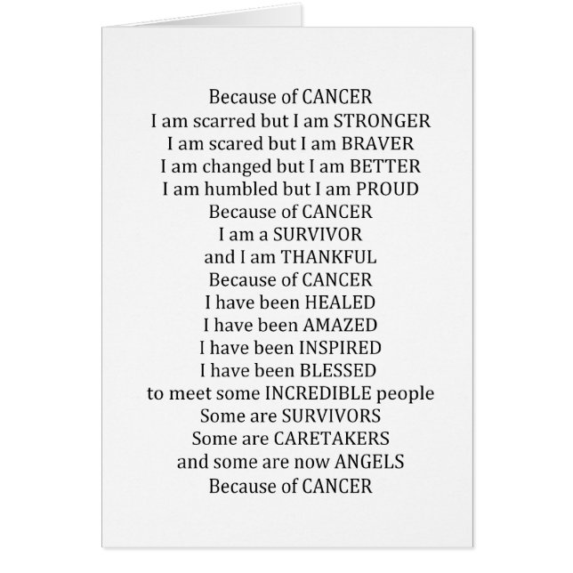 Because of Cancer (Front)