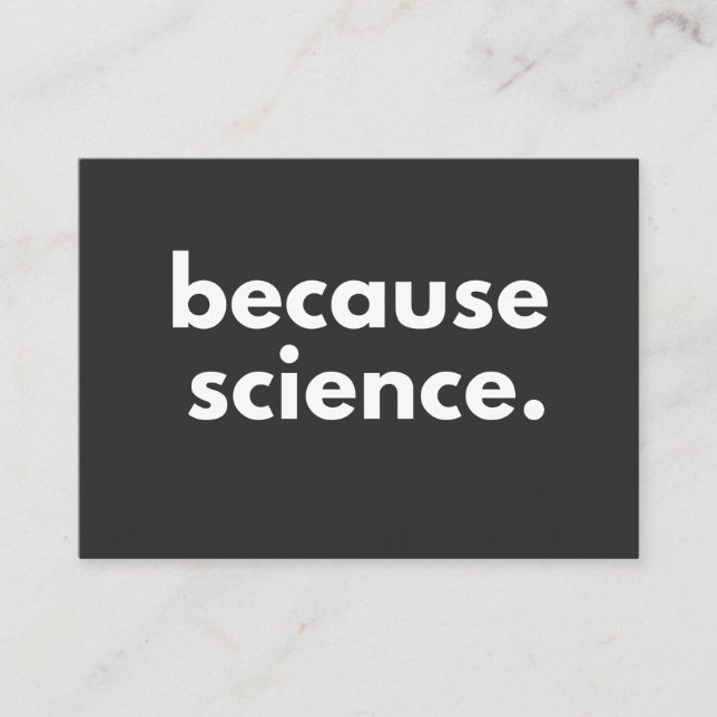 Because Science Business Card (Front)